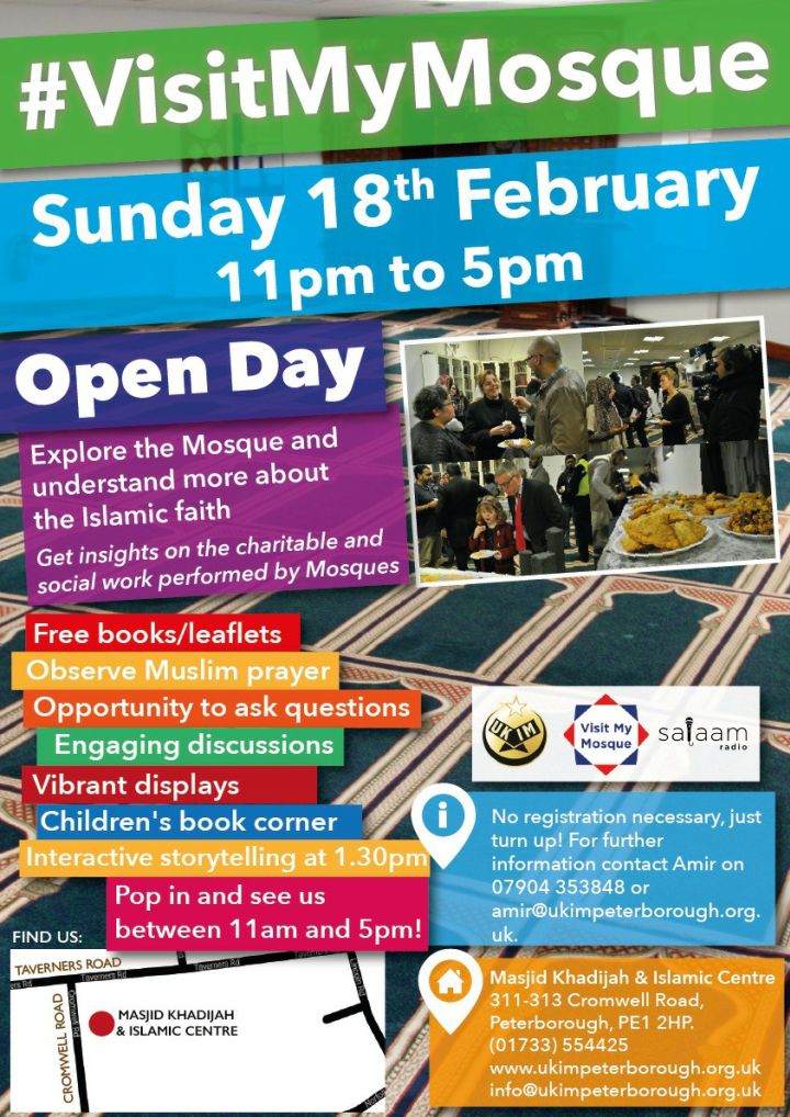 dzien otwarty meczet peterborough 2018 plakat