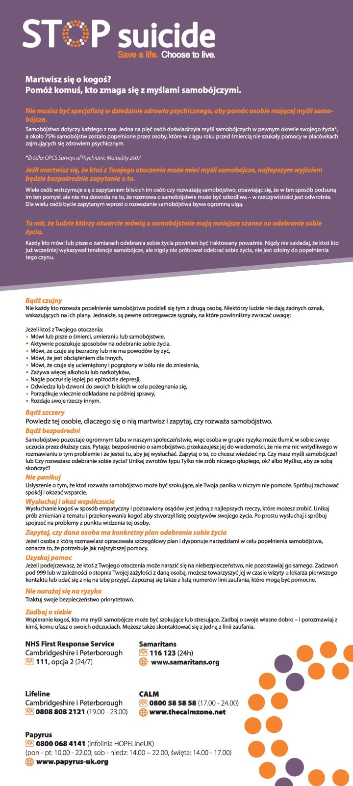 mysli samobojcze peterborough pomoc 2